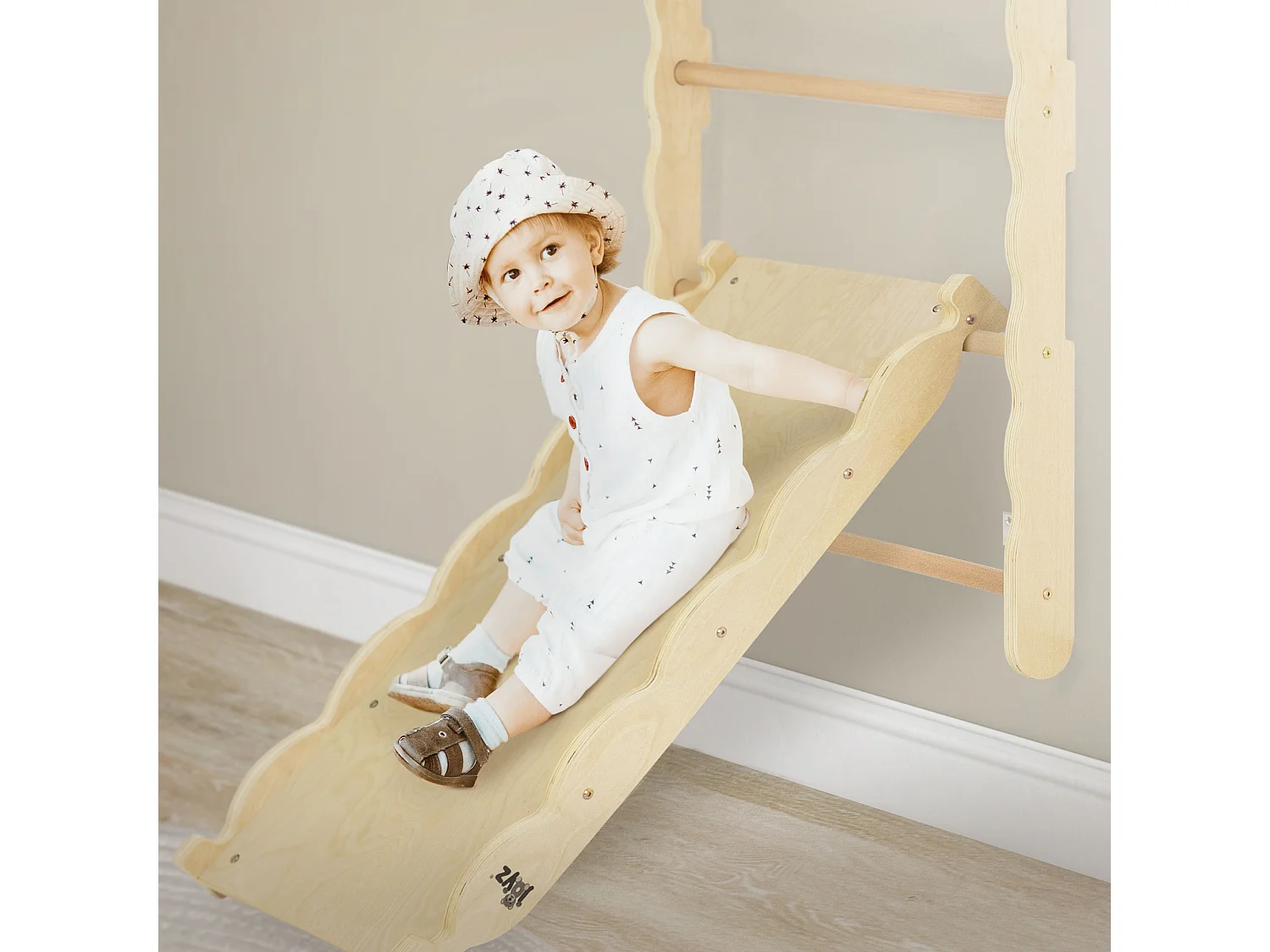 Joyz Recódromo de interior 6en1 con barras de pared, tabla de escalada y deslizamiento ángulo de escalar, poste de gimnasia, columpio y escalera