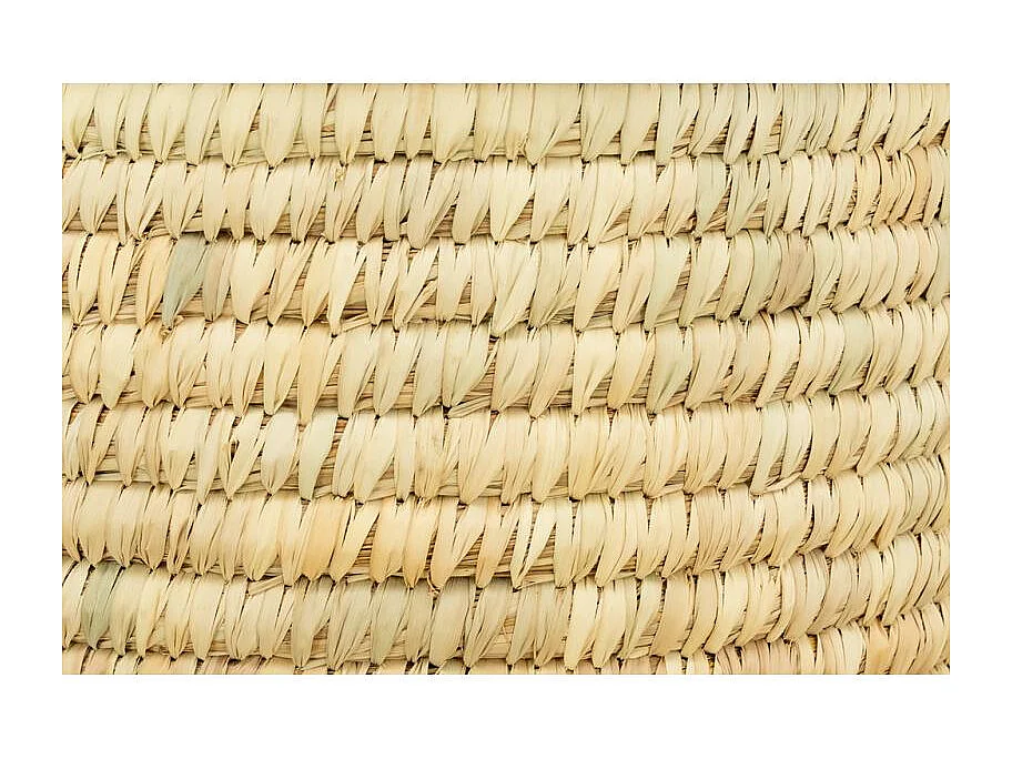 Ensemble panier à linge en jonc naturel avec couvercle et corbeilles assorties