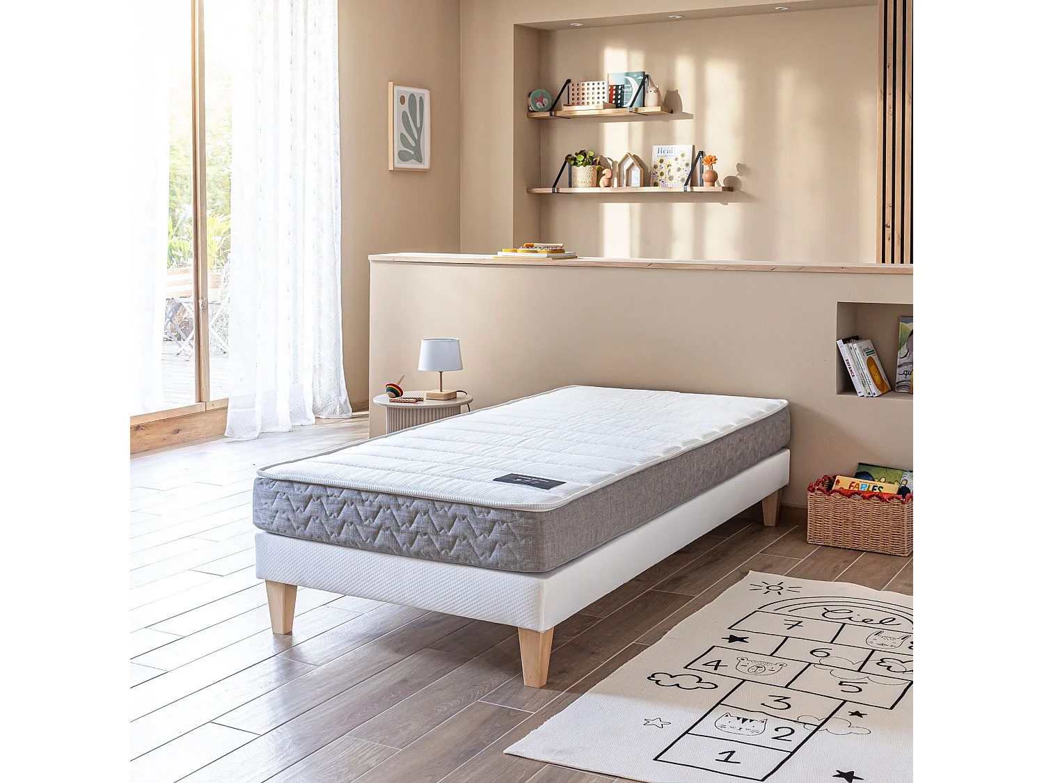 Matelas ressorts ensachés 18 cm - Poésie - 80x190