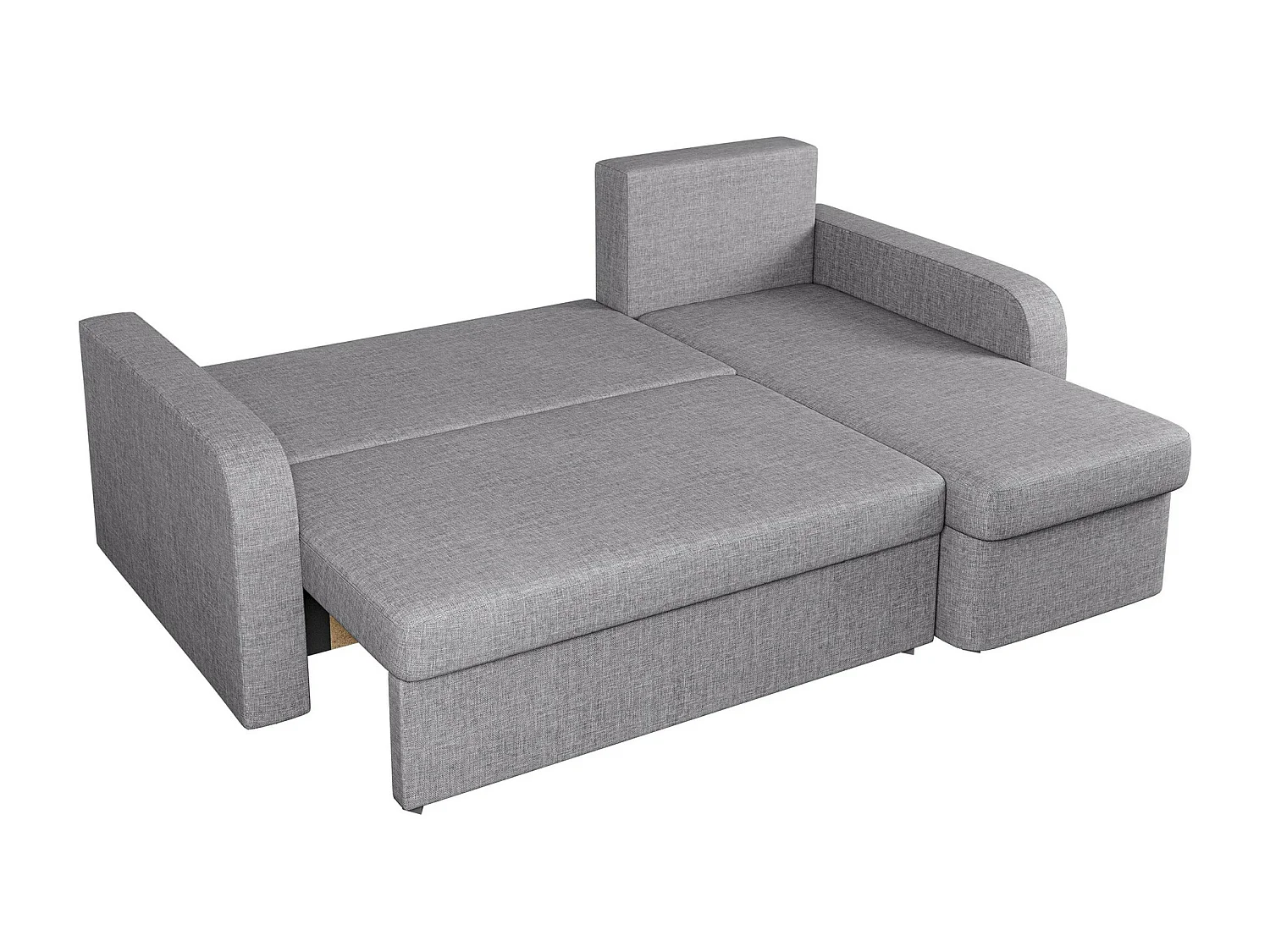 Sofá rinconero Rome 106, De color marrón claro, Función de descanso, Almacenaje, 210x85cm