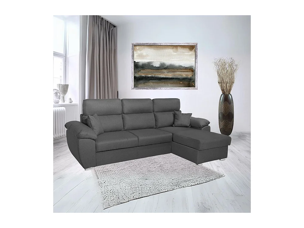 Divano con penisola contenitore grigio ComoII Twist20