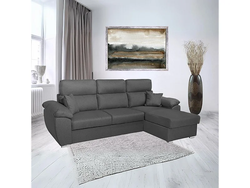 Divano con penisola contenitore grigio ComoII Twist20