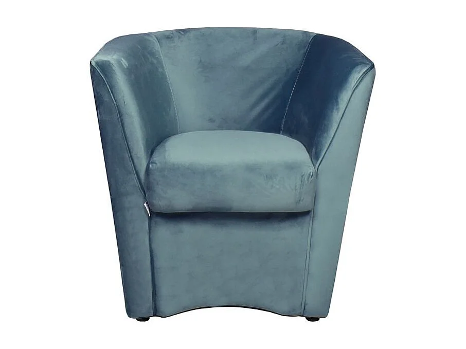 Poltrona a pozzetto vellutino ottanio Tago riviera18