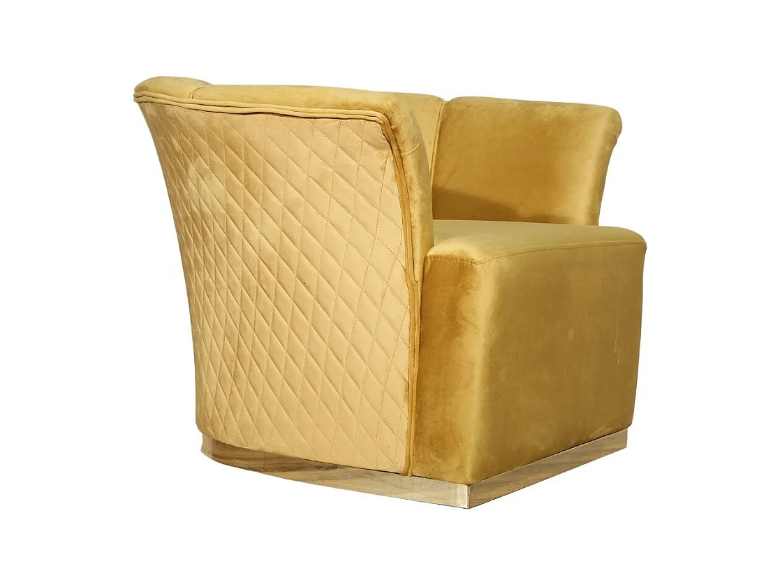 Poltrona Argentario Berger velluto colore mostarda