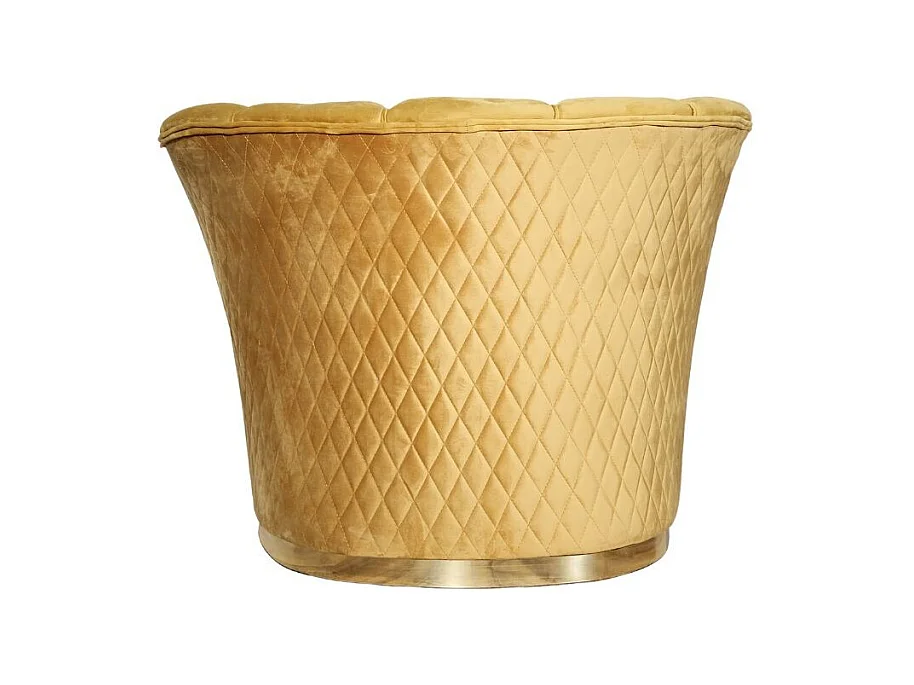 Poltrona Argentario Berger velluto colore mostarda