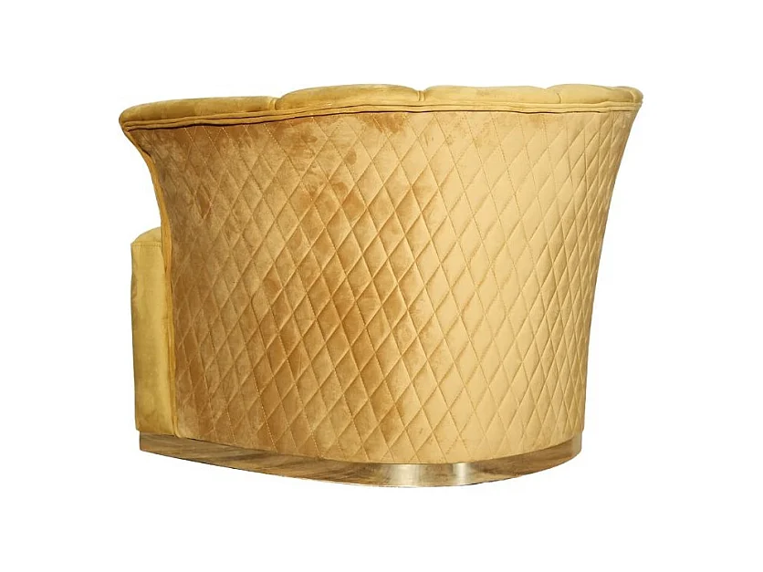 Poltrona Argentario Berger velluto colore mostarda