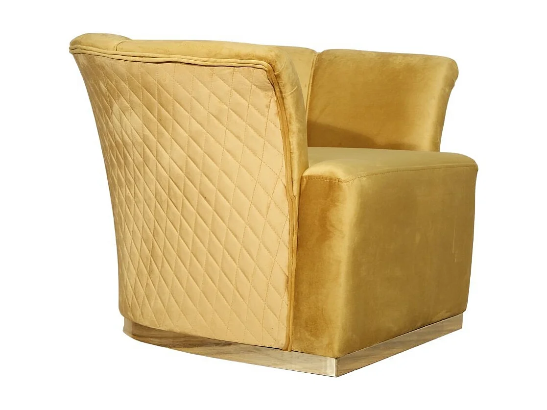 Poltrona Argentario Berger velluto colore mostarda