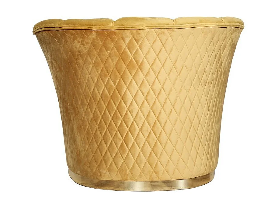 Poltrona Argentario Berger velluto colore mostarda