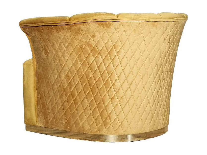 Poltrona Argentario Berger velluto colore mostarda