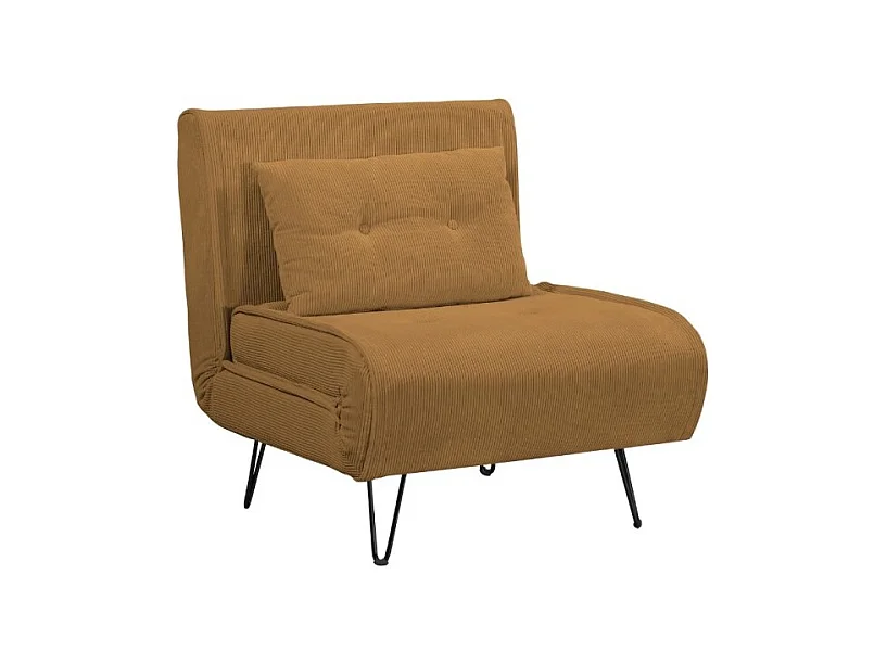 Poltrona letto Quarzo senza braccioli colore mostarda