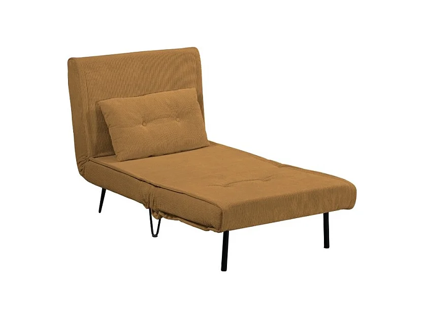 Poltrona letto Quarzo senza braccioli colore mostarda