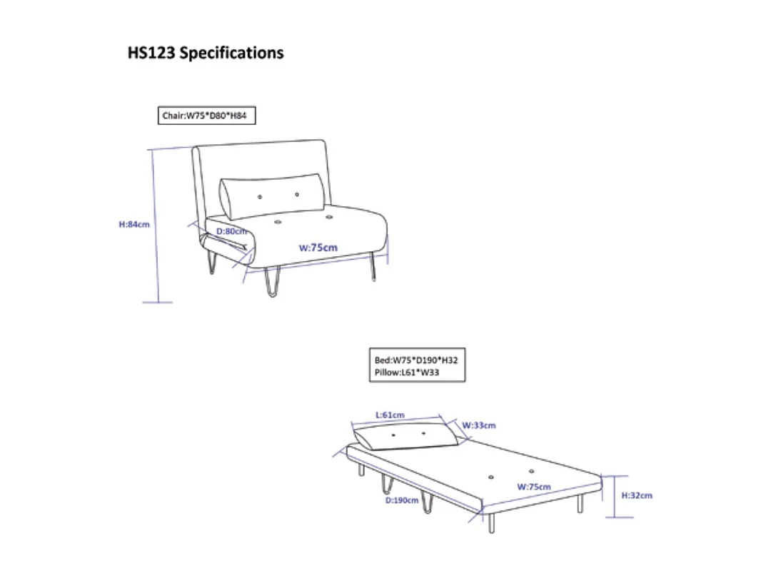 Poltrona letto Quarzo senza braccioli colore mostarda