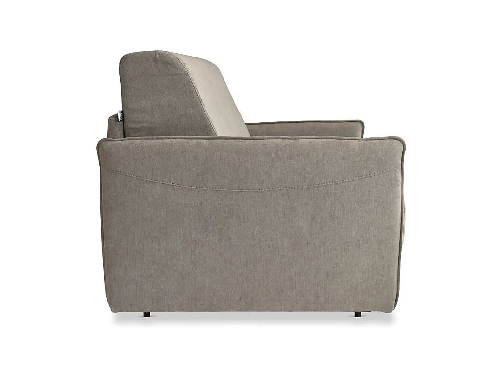 Poltrona letto Piri tortora con rete elettrosaldata e materasso – Il comfort che si apre al bisogno