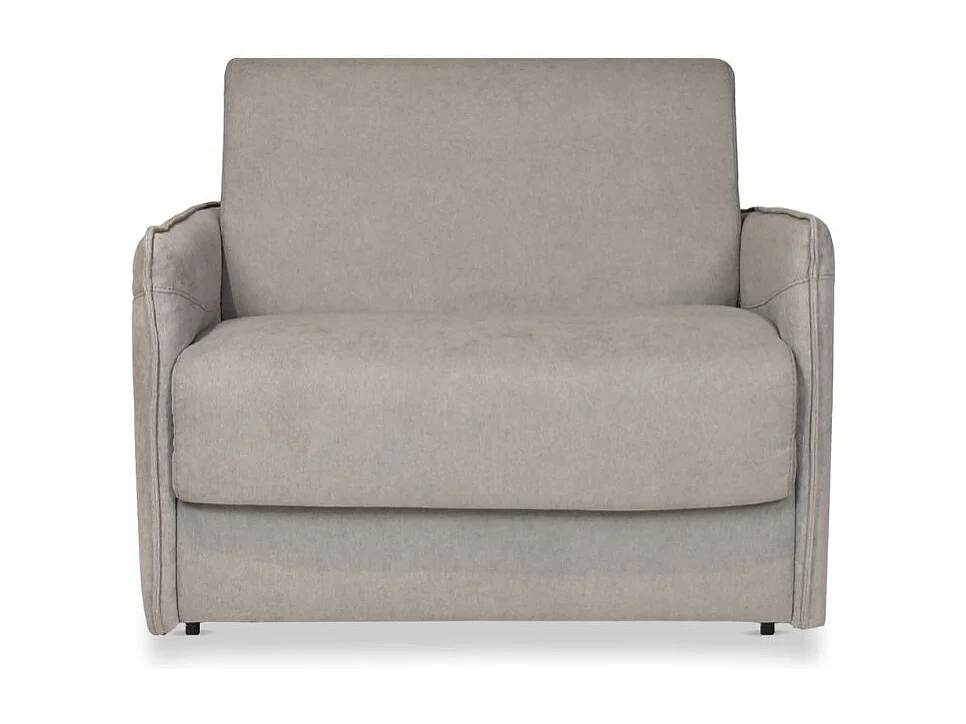 Poltrona letto Piri tortora con rete elettrosaldata e materasso – Il comfort che si apre al bisogno