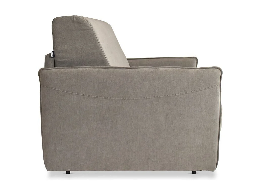 Poltrona letto Piri tortora con rete elettrosaldata e materasso – Il comfort che si apre al bisogno