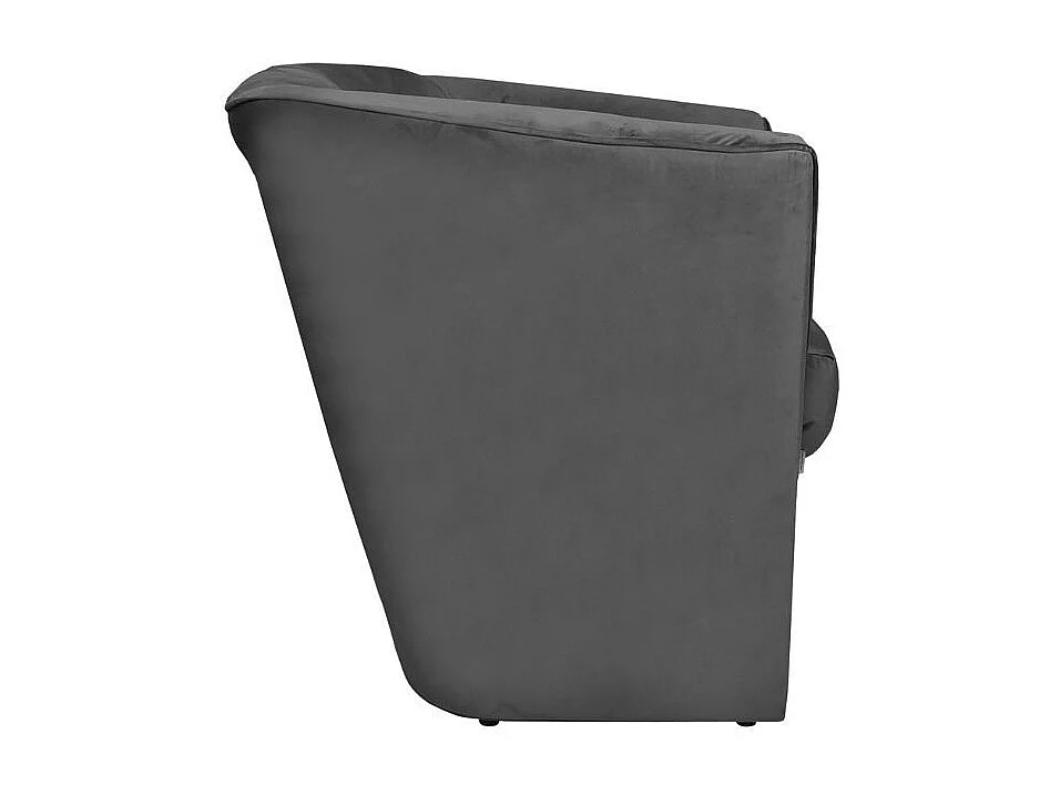 Poltrona a pozzetto vellutino grigio scuro Tago riviera21