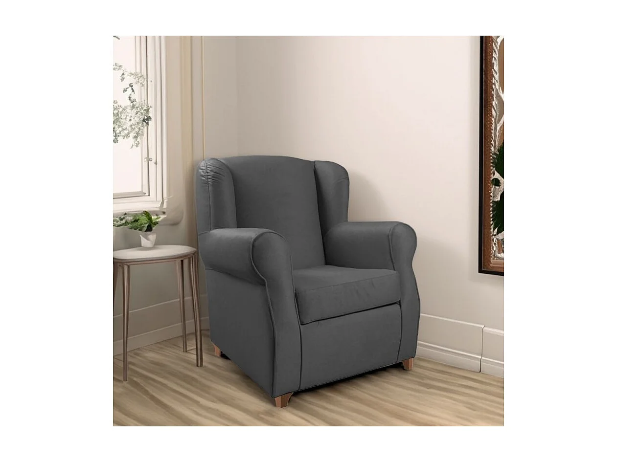 Poltrona Ebro in tessuto colore grigio