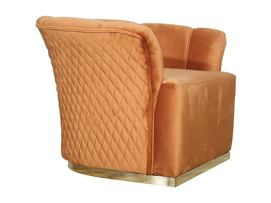 Poltrona Argentario Berger velluto colore ruggine