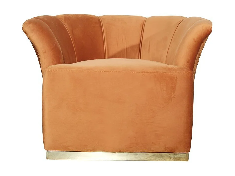 Poltrona Argentario Berger velluto colore ruggine