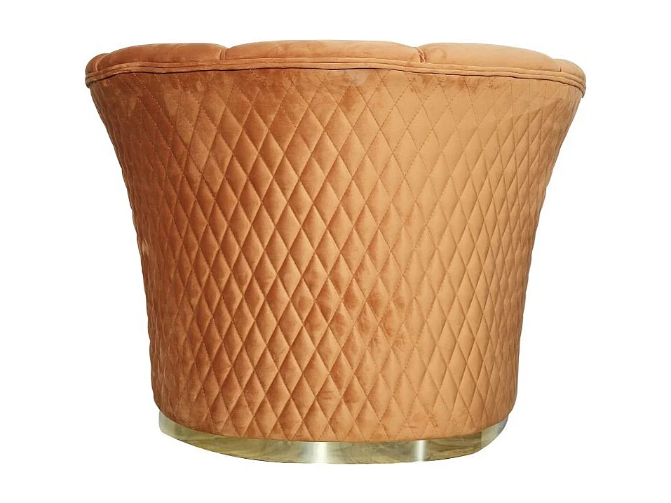 Poltrona Argentario Berger velluto colore ruggine