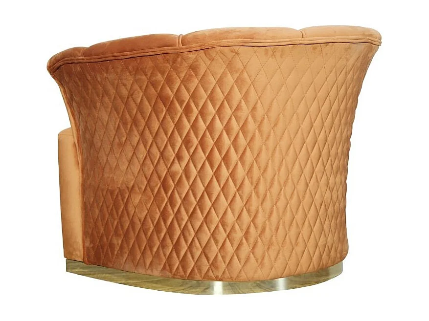 Poltrona Argentario Berger velluto colore ruggine