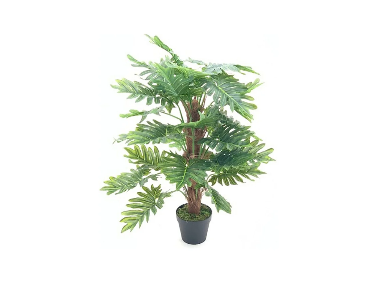 Pianta artificiale Philo foglie verdi e vaso – Altezza 73 cm