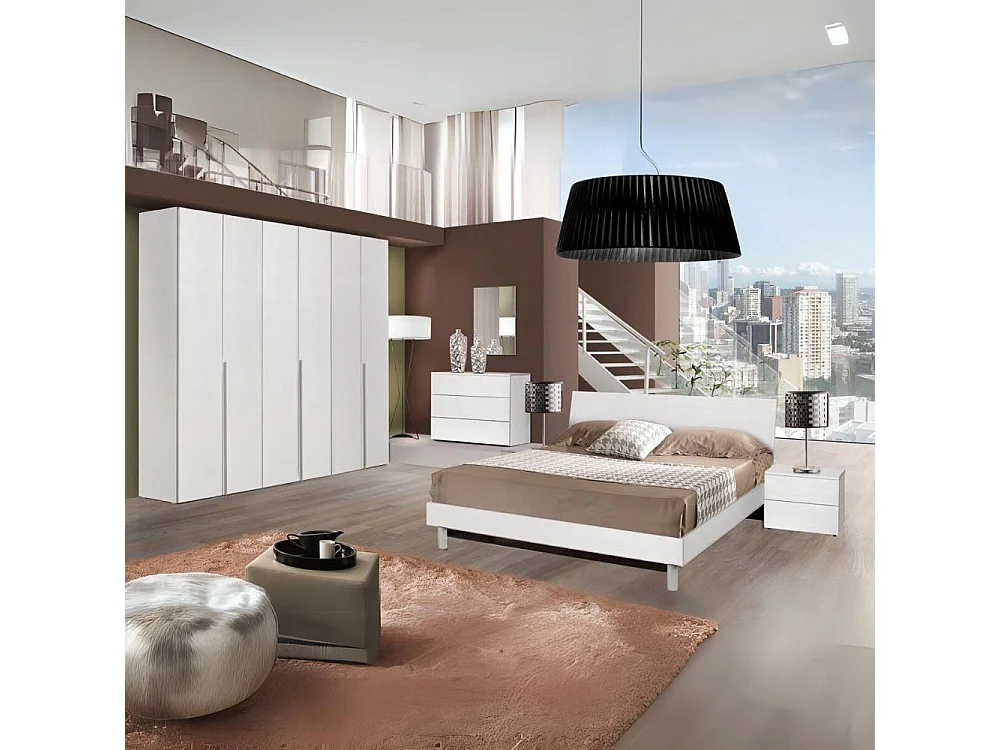 Camera da letto bianco larice Urano