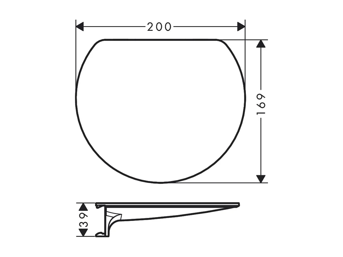 Tablette HANSGROHE Wallstoris Planet Edition Sable