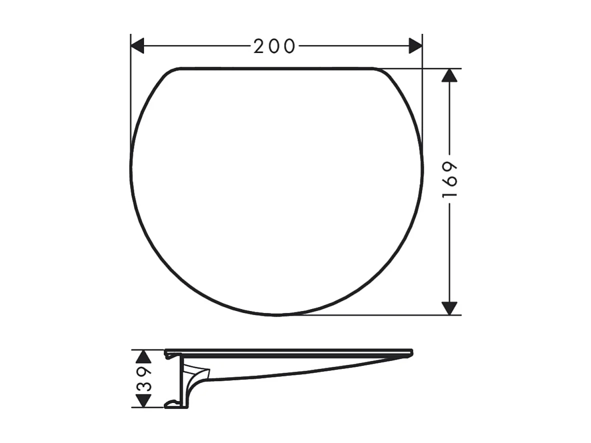Tablette HANSGROHE Wallstoris Planet Edition Sable