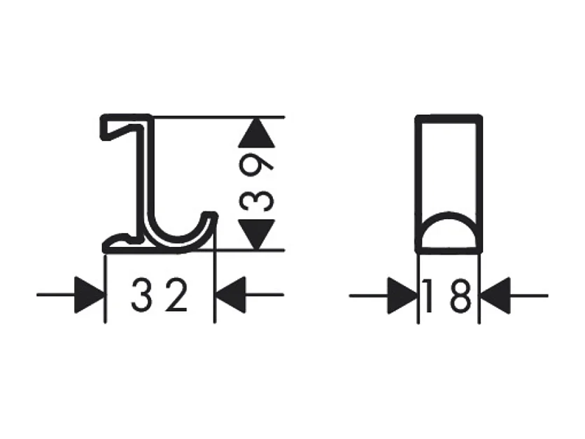 Lot de 2 Crochets HANSGROHE Wallstoris Planet Edition Sable
