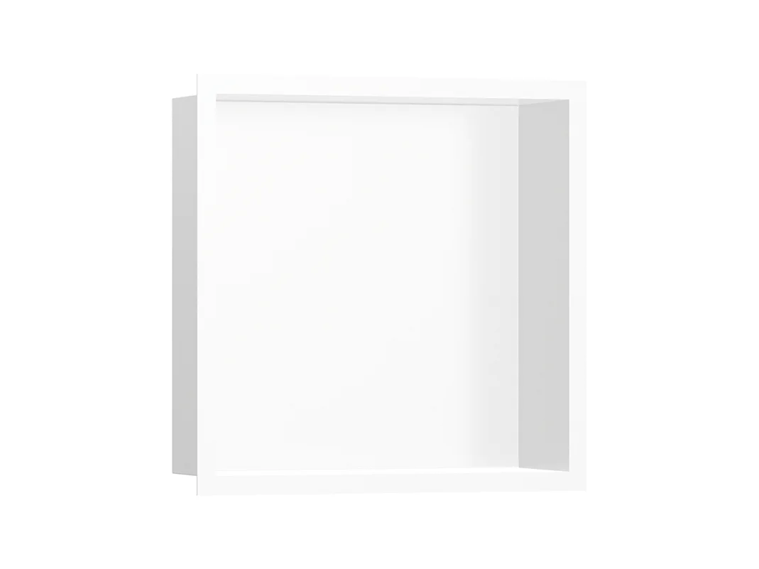 Niche murale fond blanc HANSGROHE XtraStoris cadre blanc mat