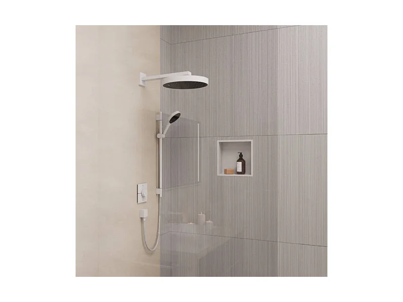 Niche murale fond blanc HANSGROHE XtraStoris cadre blanc mat
