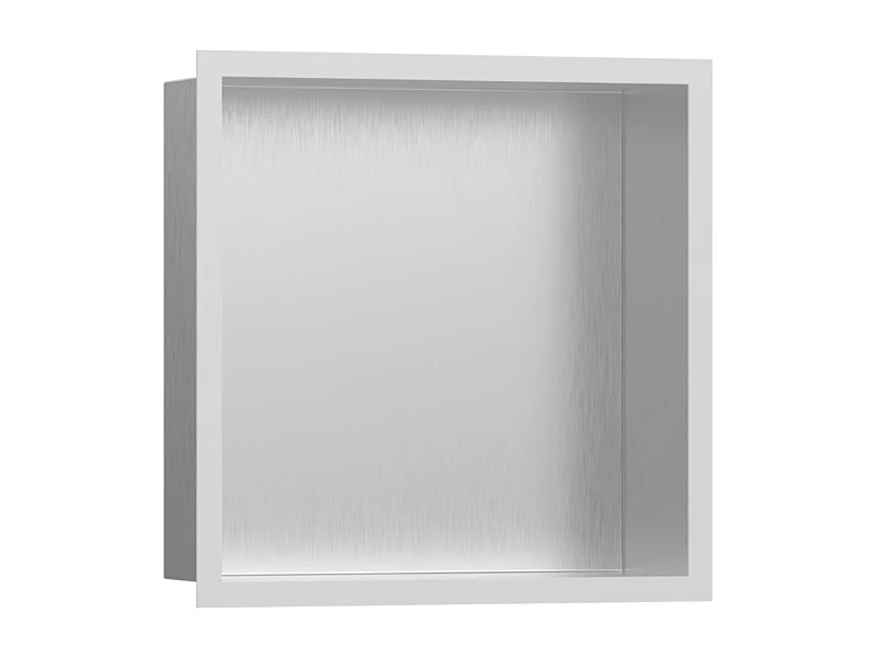 Niche murale fond acier HANSGROHE XtraStoris cadre blanc mat