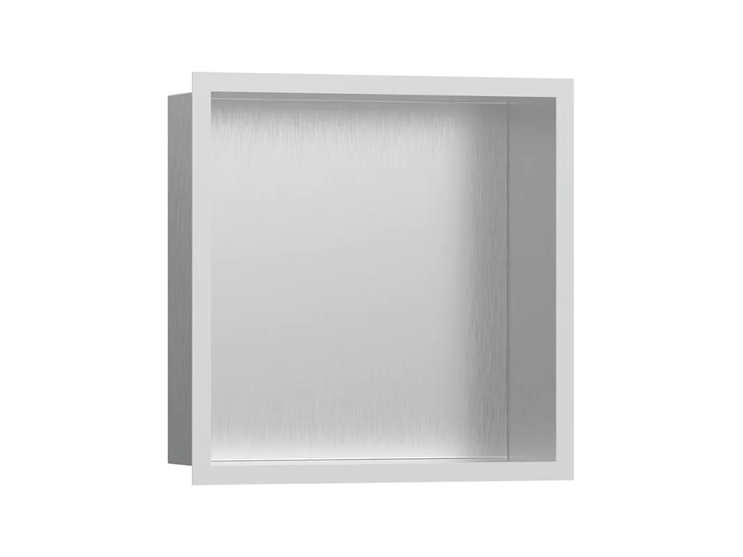 Niche murale fond acier HANSGROHE XtraStoris cadre blanc mat