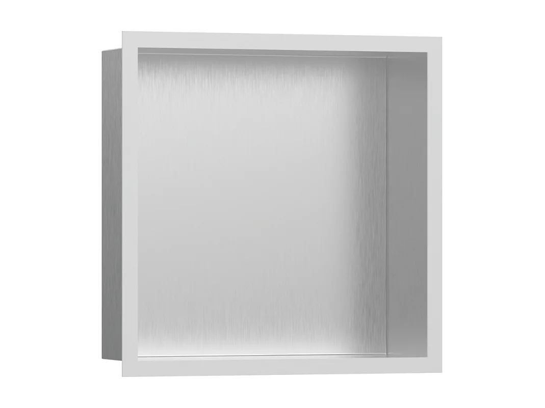 Niche murale fond acier HANSGROHE XtraStoris cadre blanc mat