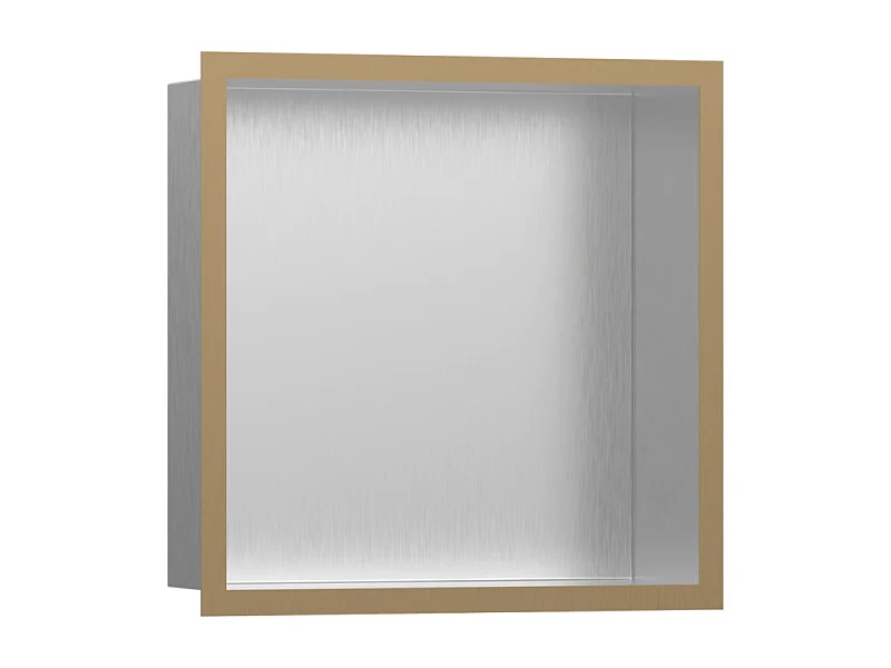Niche murale fond acier HANSGROHE XtraStoris cadre bronze brossé