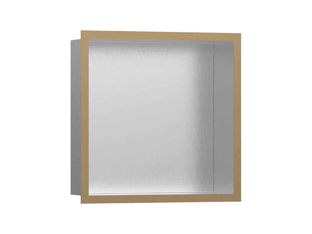 Niche murale fond acier HANSGROHE XtraStoris cadre bronze brossé