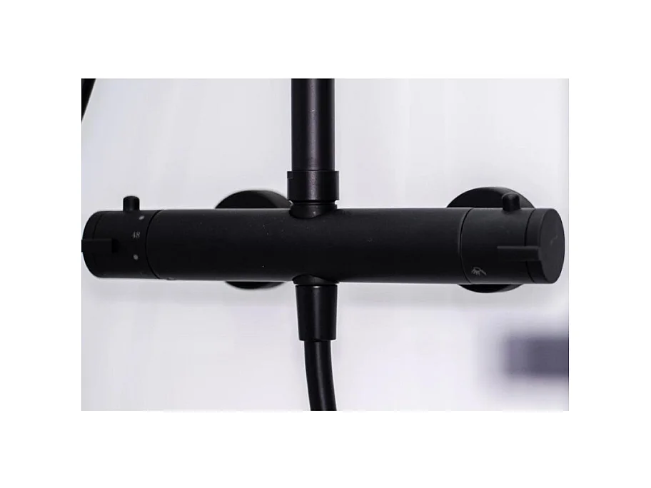 KINEDO Cabine de douche Brooklyn 90 X 90 Carré porte coulissante Noir