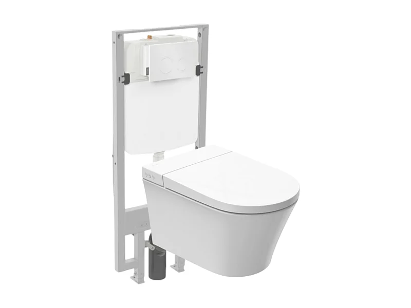 Pack WC lavant sans bride JACOB DELAFON Seine avec télécommande + bâti support