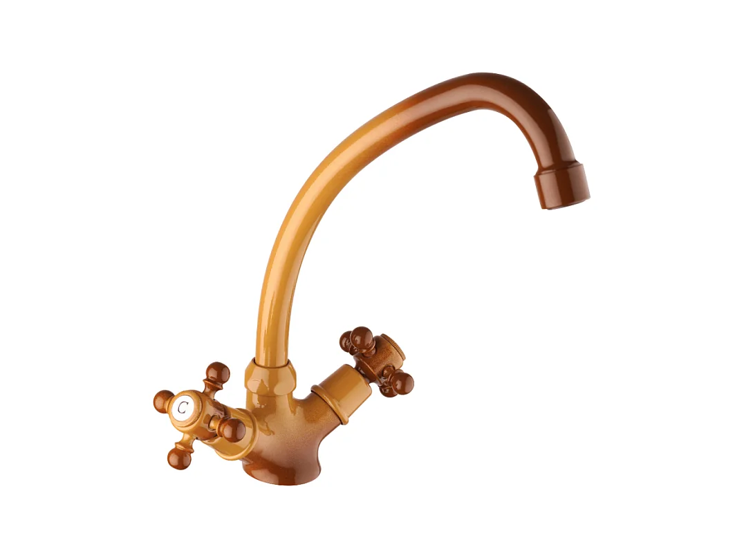 Mélangeur de cuisine bec col de cygne mobile PAINI Tiffany Terre de France