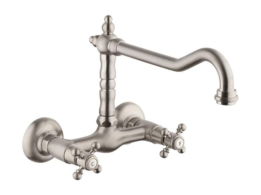 Mélangeur de cuisine mural bec rétro PAINI Tiffany Gris Acier