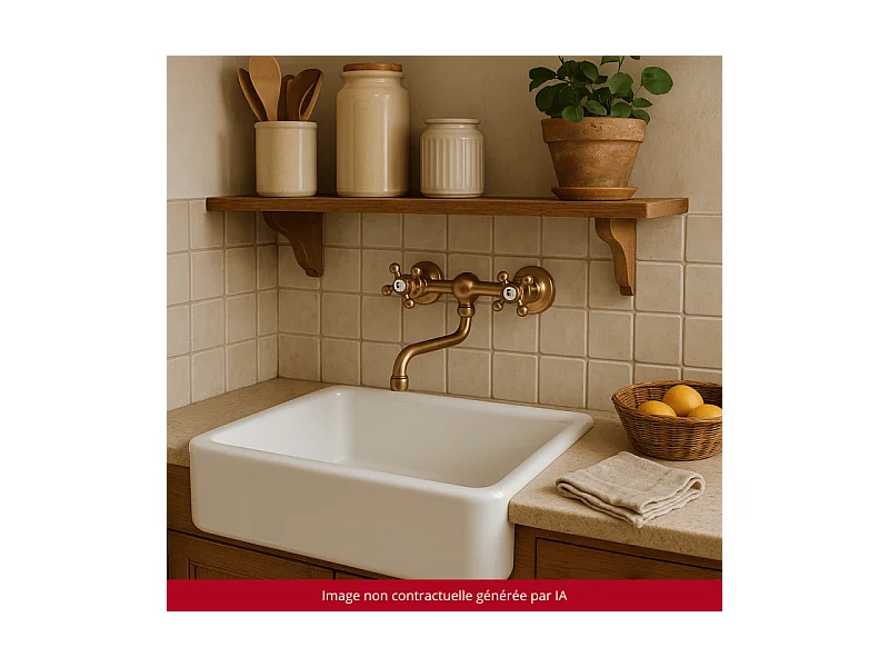 Mélangeur de cuisine mural PAINI Tiffany Vieux Bronze