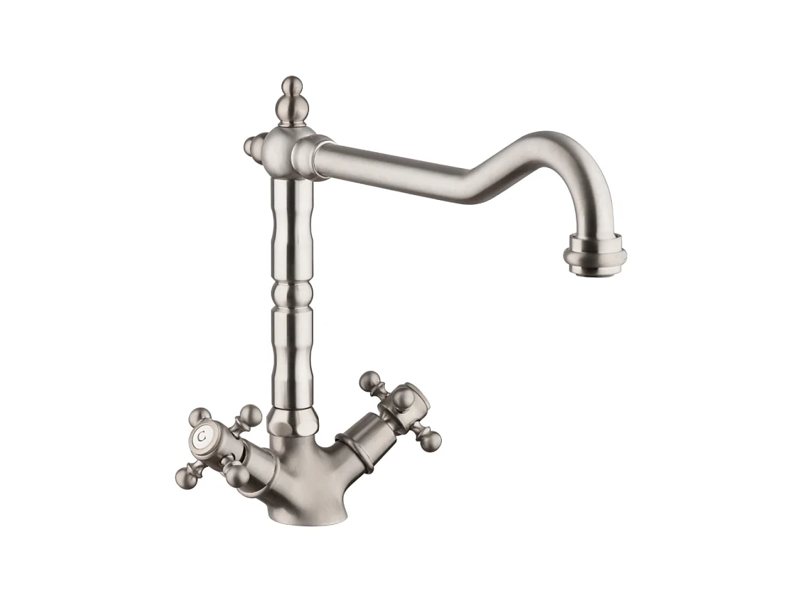 Mélangeur de cuisine bec rétro mobile PAINI Tiffany Gris Acier