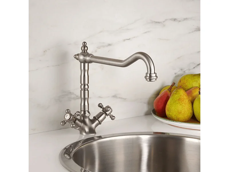 Mélangeur de cuisine bec rétro mobile PAINI Tiffany Gris Acier