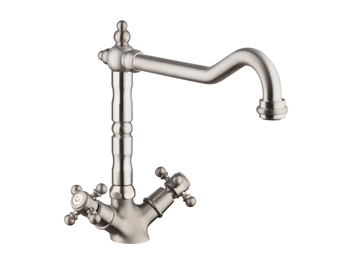 Mélangeur de cuisine bec rétro mobile PAINI Tiffany Gris Acier