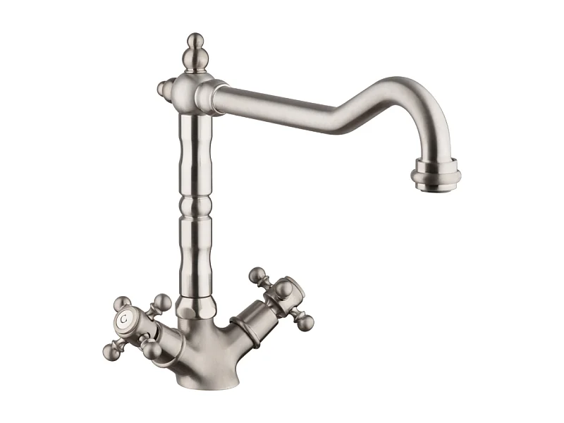 Mélangeur de cuisine bec rétro mobile PAINI Tiffany Gris Acier