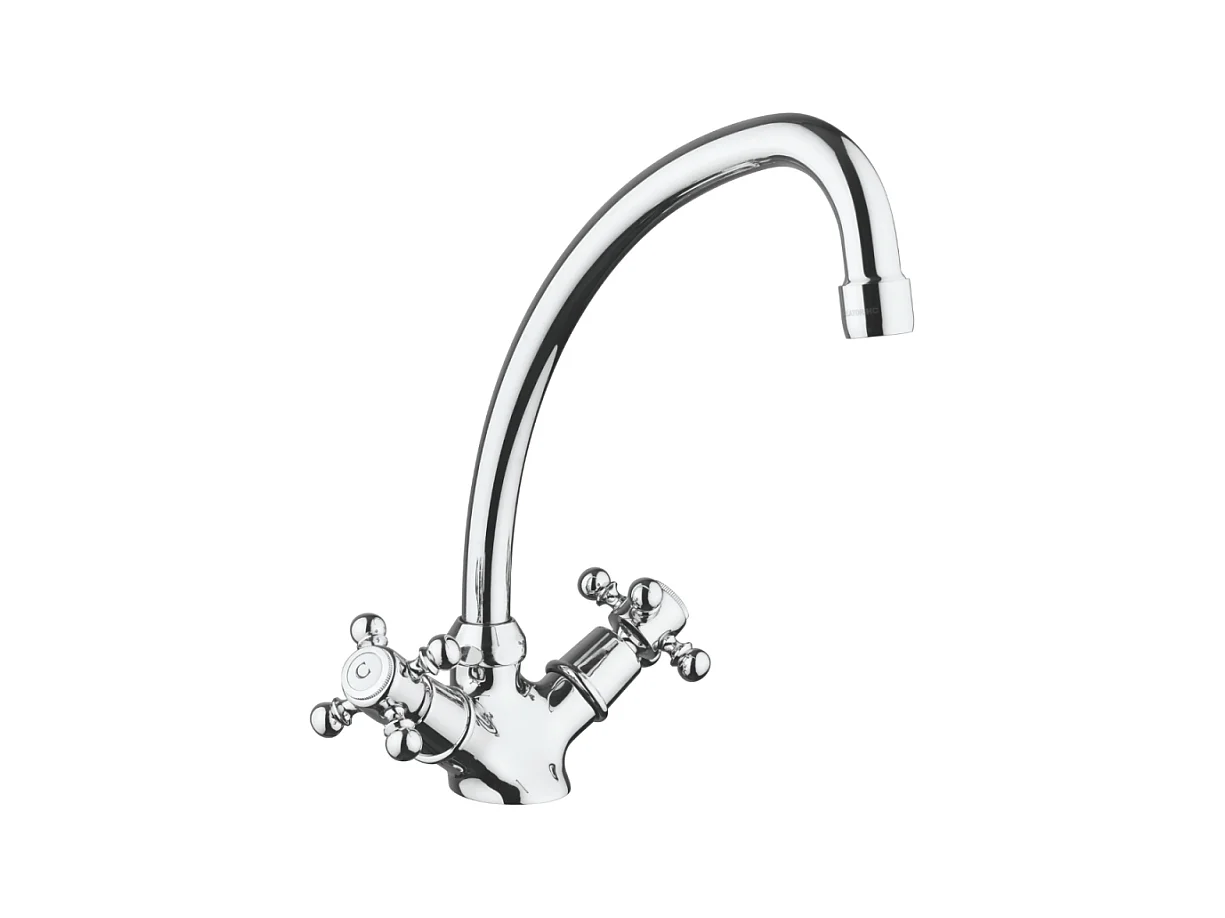 Mélangeur de cuisine bec col de cygne mobile PAINI Tiffany Chromé