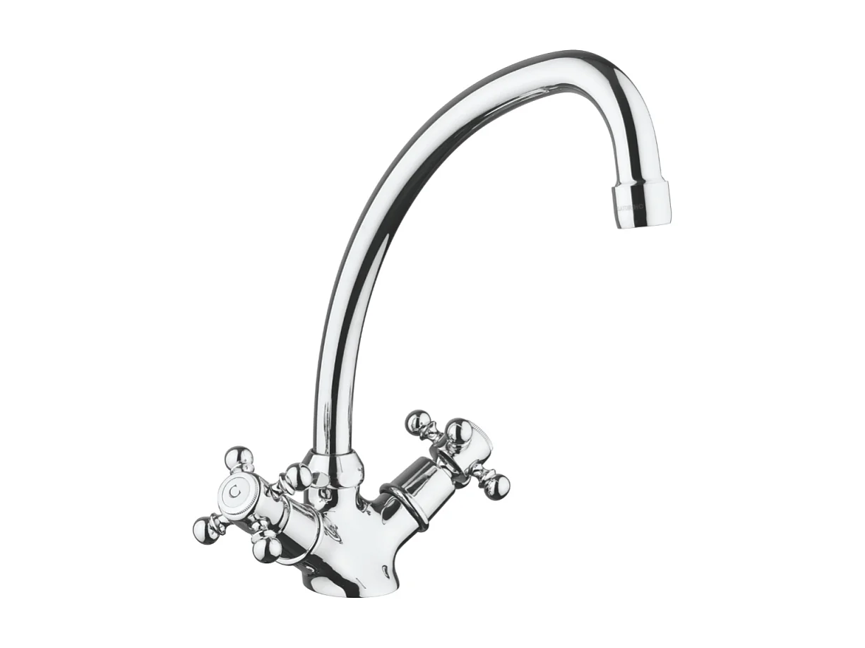 Mélangeur de cuisine bec col de cygne mobile PAINI Tiffany Chromé