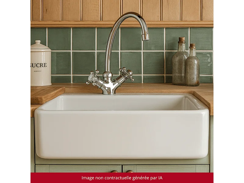 Mélangeur de cuisine bec col de cygne mobile PAINI Tiffany Chromé