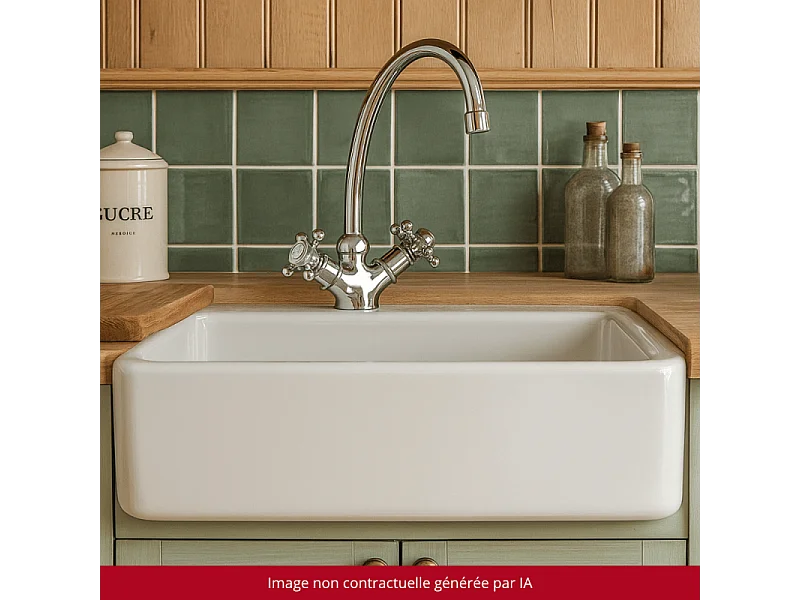 Mélangeur de cuisine bec col de cygne mobile PAINI Tiffany Chromé